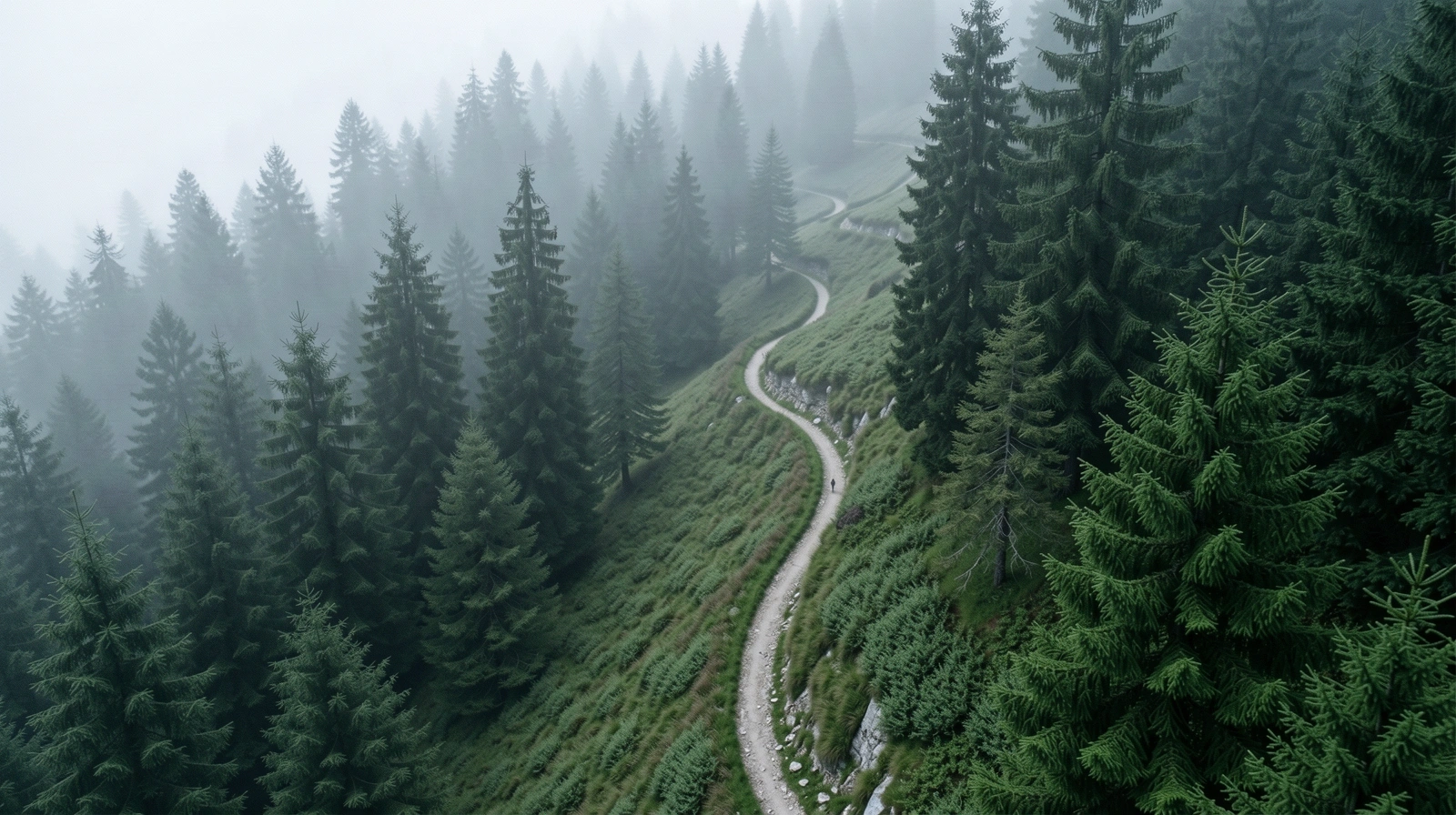 Alpska pot v megli